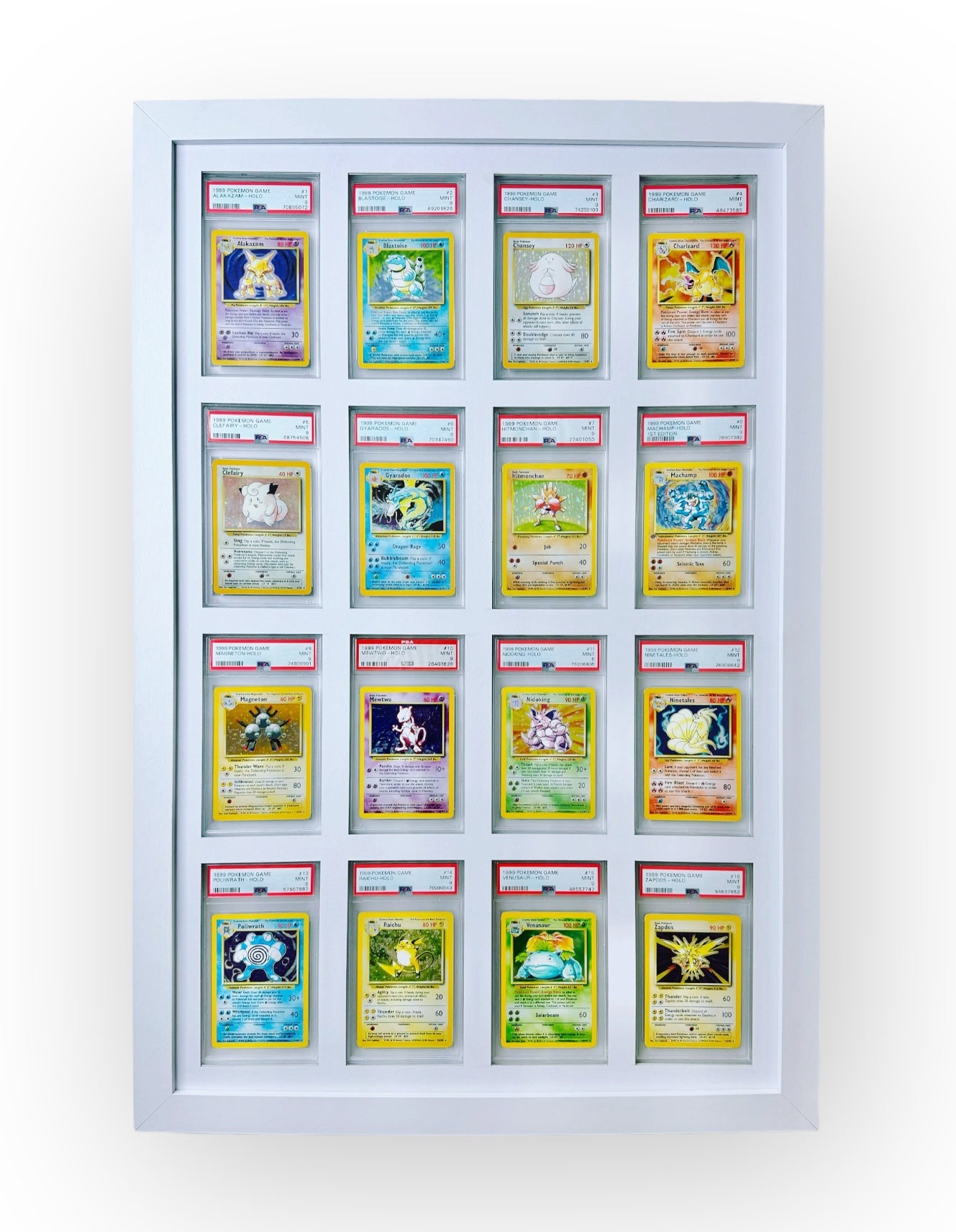 16 Grid WHITE PSA/CGC Wall Frame