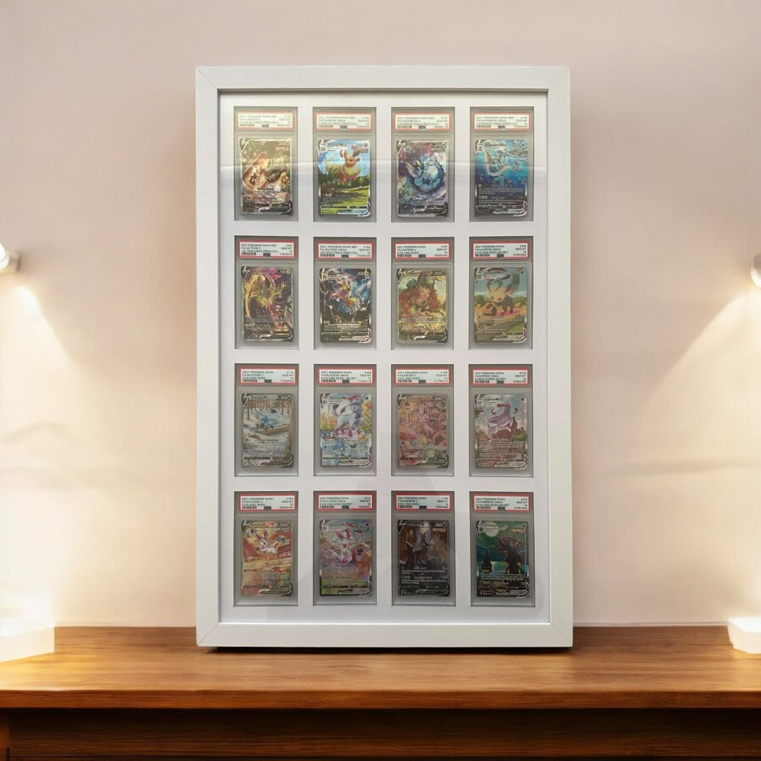 16 Grid WHITE PSA/CGC Wall Frame